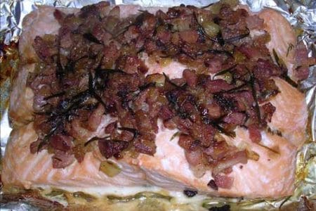 Como preparar Salmón con bacon y estragón Como preparar Salmón con bacon y estragón