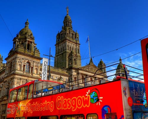 Bus turístico en Glasgow